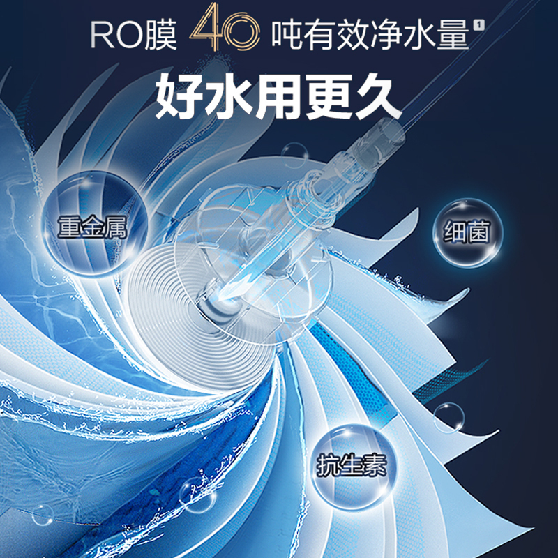 安吉尔净水器家用直饮反渗透橱下1000g大流量魔方pro2500纯水矿物质水