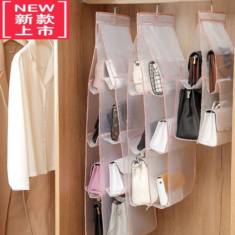 可莉允透明包包收纳挂袋女包收纳器衣柜墙挂式收纳袋牛津布包包收纳袋图片