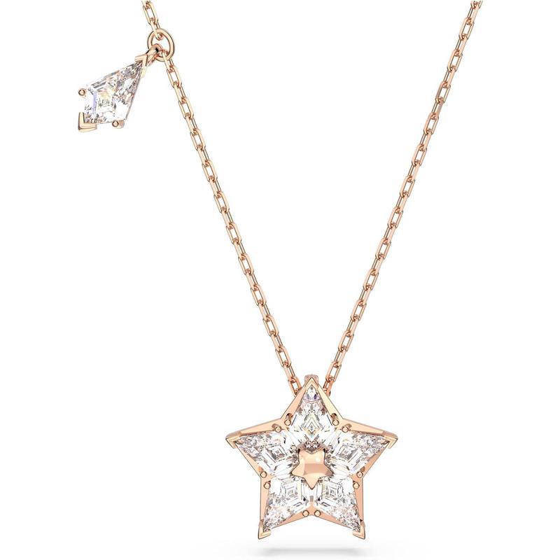 Swarovski女款Stella 项链水晶首饰系列 风筝切割水晶 玫瑰金色调饰面