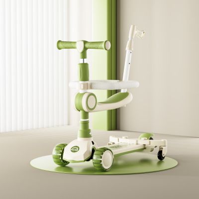 艾瑞迪（airud）儿童滑板车1-3岁男女宝宝防侧翻儿童车滑滑车可折叠滑板车806 绿色