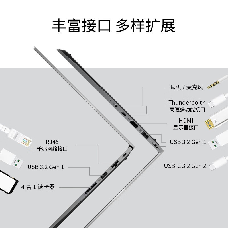 ThinkPad 联想ThinkBook 14 2023酷睿版14英寸大屏学生游戏娱乐商务办公笔记本电脑 EDCD 高清高色域屏 酷睿i5-13500H 16G内存 512G固态