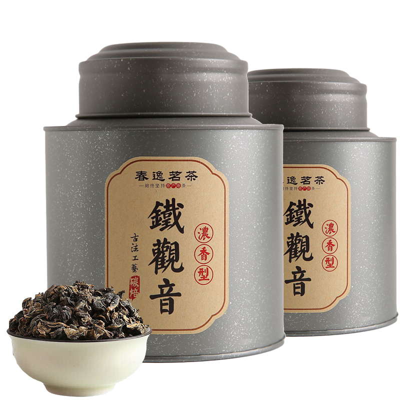 春逸茗茶 安溪铁观音茶叶 碳焙浓香型乌龙茶礼盒罐装125g