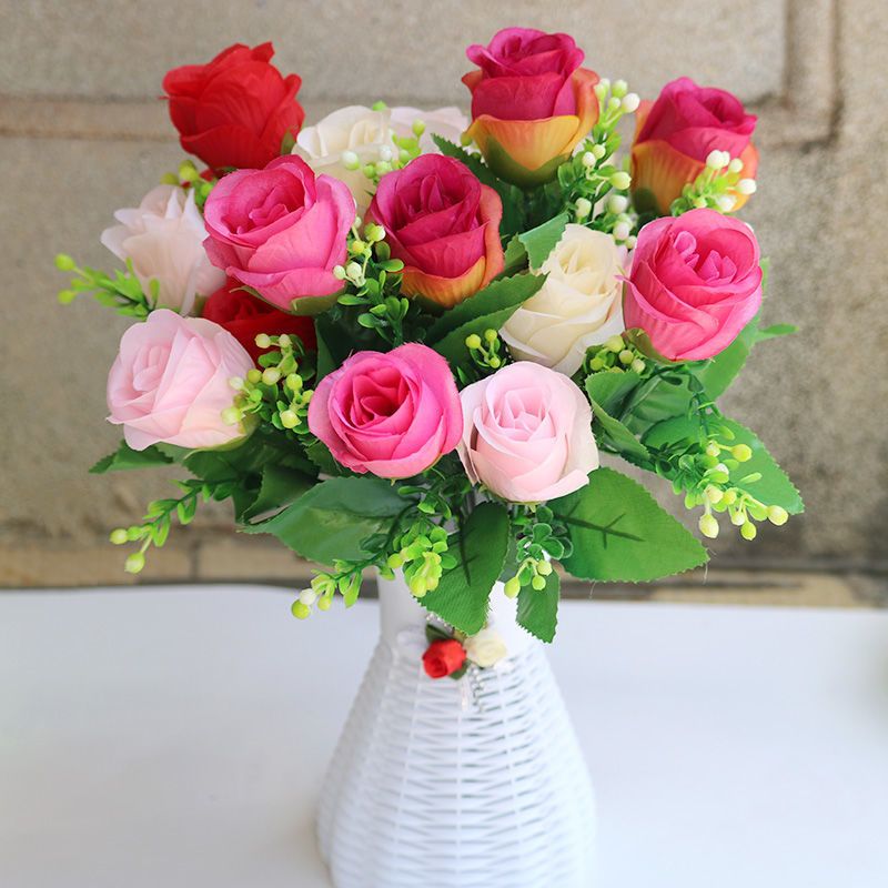 仿真向日葵花束单支假花玫瑰花卉干花绢布花塑料花小把束装饰插花