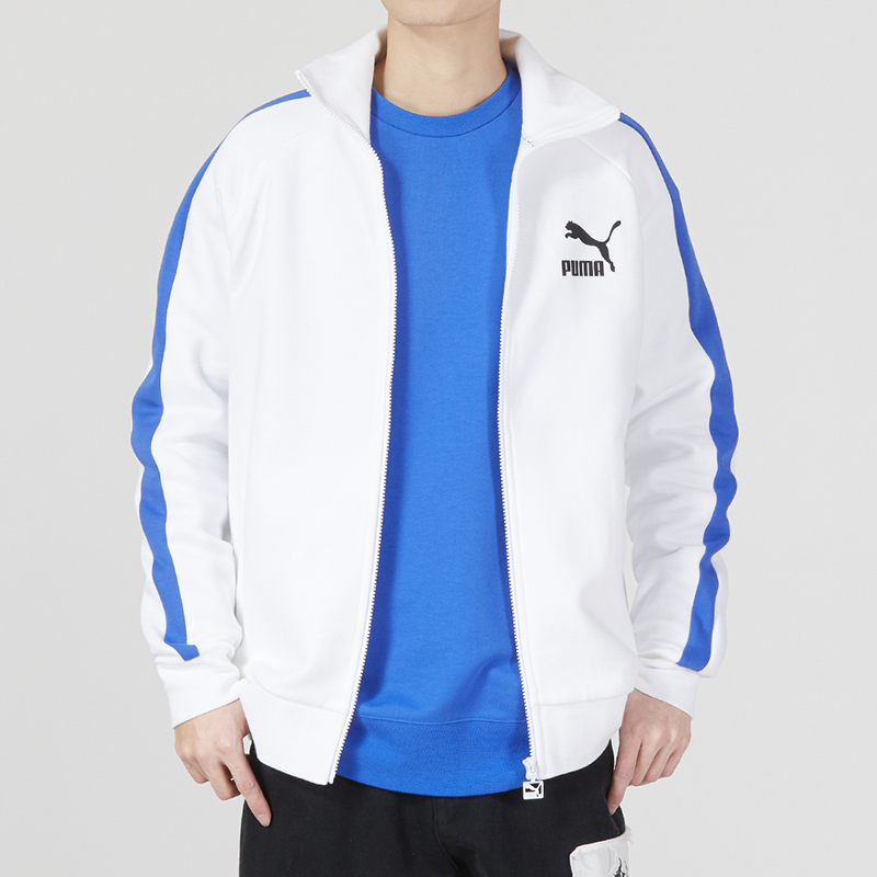 puma彪马夹克男装白色春季新款t7iconic运动服立领外套62057852