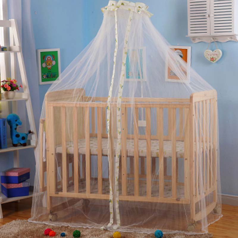 婴儿床蚊帐带支架婴儿床上蚊帐宝宝蚊帐儿童床蚊帐少年床蚊帐通用简约