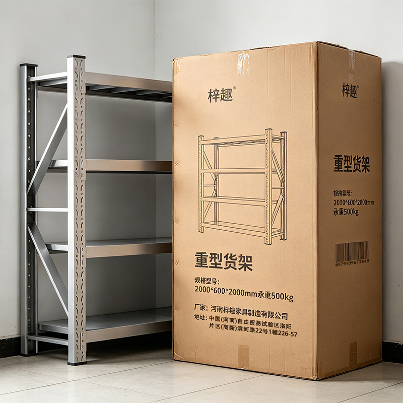 梓趣 重型货架 2000*600*2000mm承重500kg 组高清大图