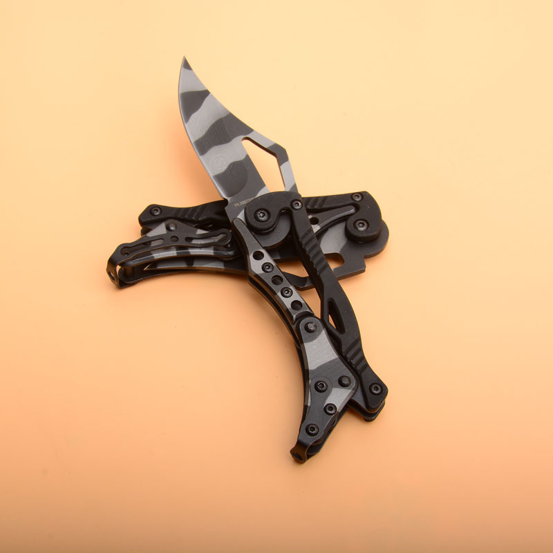 虎纹sr机械刀 折刀 迷你折叠小刀 便携钥匙刀水果刀精品小刀 多功能