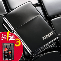 zippo打火机正品礼物黑冰古银蓝冰ZIPPO标志 芝宝黑裂漆zppo定制刻字 镜面/冰系列 花色多款多色 铜