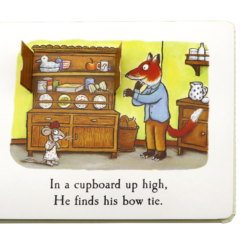 [正版]橡树林故事集1 狐狸先生的袜子英文原版绘本 Fox’s Socks 纸板翻翻书Tales From Acorn高清大图