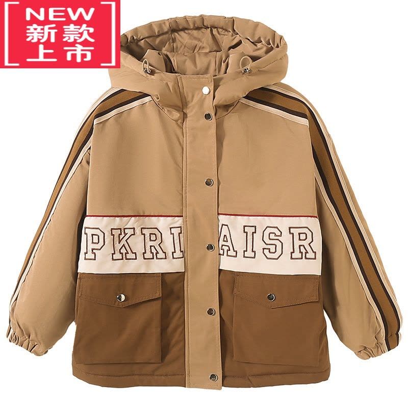 可莉允女童加绒棉服冬装2022新款洋气外套秋冬款儿童装小女孩网红派克服图片
