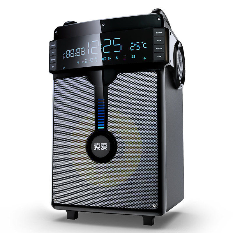 木质箱体led高清显示12寸重低音爱立顺数码专营店6评价索爱q26广场舞