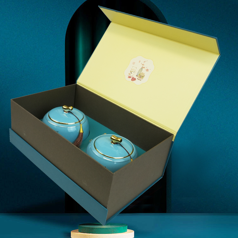 茶馬世家 双喜临门一级恩施玉露250g描金双瓷罐礼盒装250g(125g*2罐)高清大图