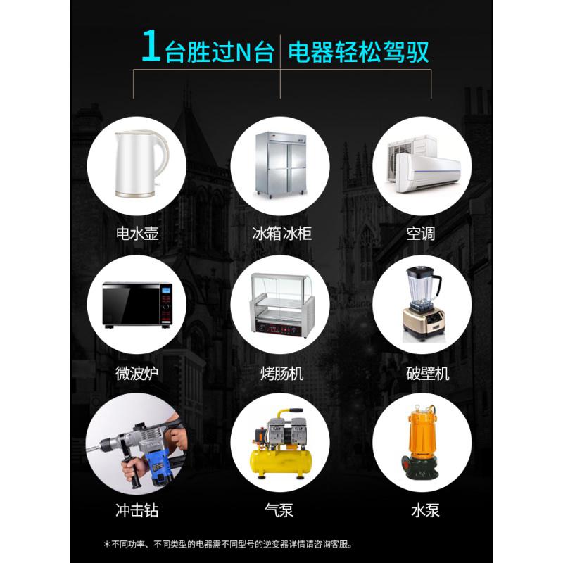 [补贴10%]智能大功率车载逆变器货车12v24v电瓶车48v60v72转换220v家用电源高清大图