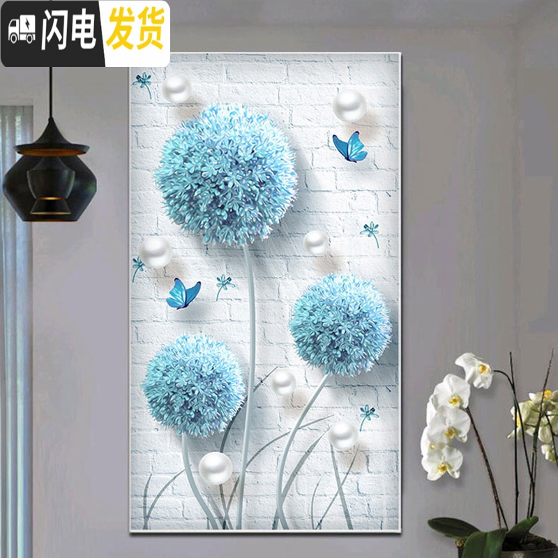 三维工匠5d钻石画满钻2019新款花卉小幅点砖贴钻十字绣简单绣客厅简约卧室 圆钻满钻[45x70]多30钻高清大图