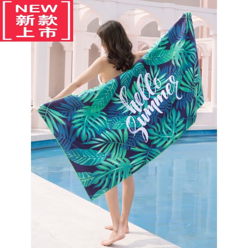可莉允速干斗篷游泳浴巾吸水浴袍运动女夏大人儿童毛巾吸水巾海边沙滩巾图片
