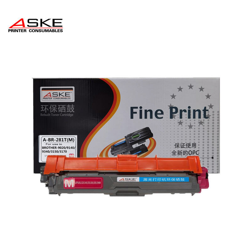 ASKE PRINTER CONSUMABLES激光打印机红色粉盒A-BR-281T(M)高清大图