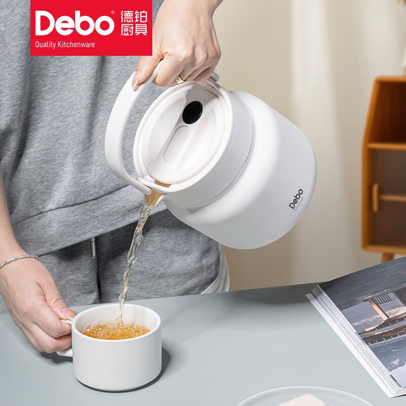 Debo德铂 弗里克真空焖茶壶DK-020 白色1500ml高清大图