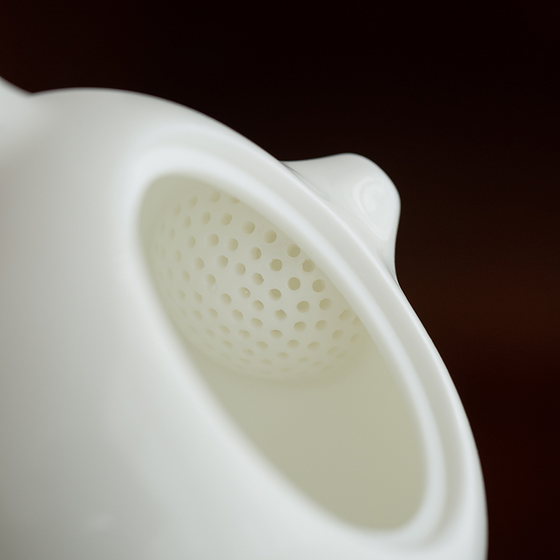苏氏陶瓷(SUSHI CERAMICS)羊脂玉功夫茶具套装家用白瓷侧把壶17件整套礼盒装