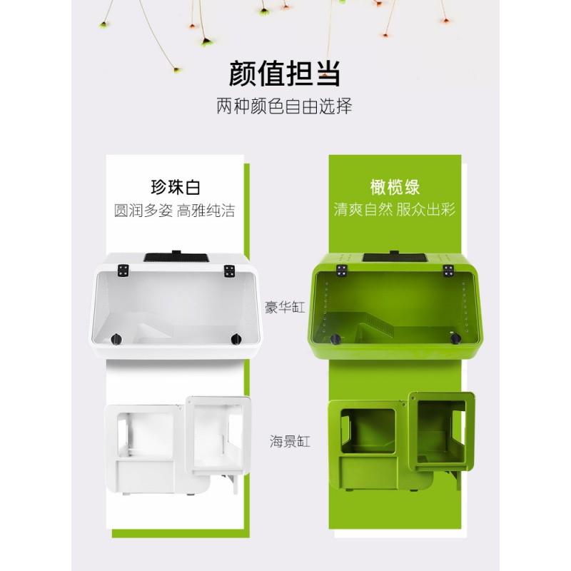 乌龟小乌龟缸带晒台宠物养龟的专用缸鱼缸养乌龟水龟盆水陆缸高清大图