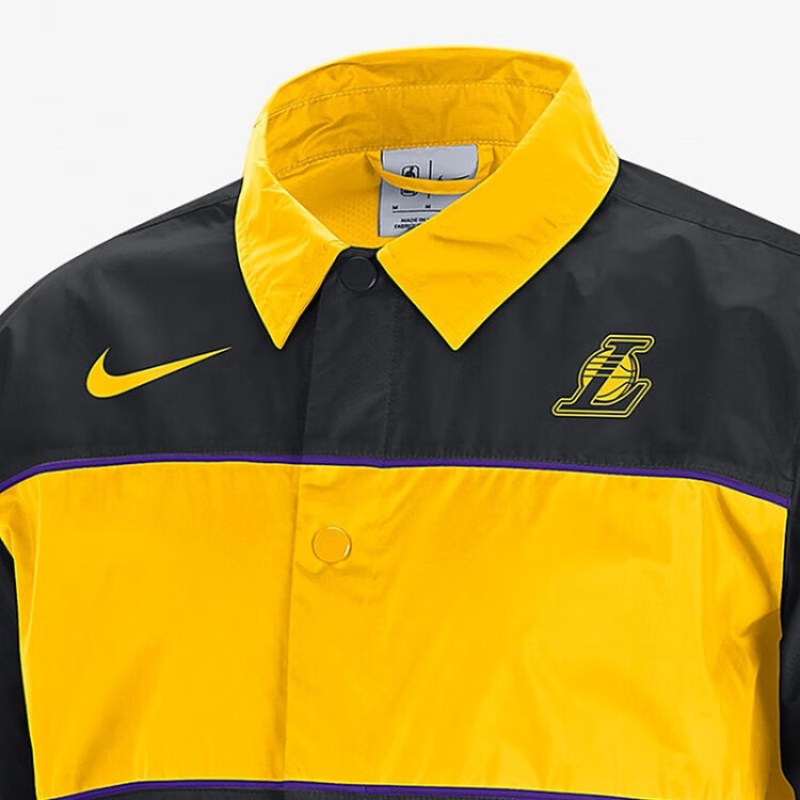 耐克(nike)湖人队针织夹克nba男子秋季上衣运动外套新款 dr2338-010 l