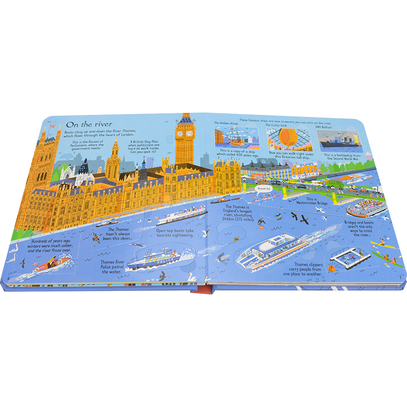 [醉染正版]Usborne看里面系列科普 原版英文 Look Inside London 城市伦敦 尤斯伯恩 立体翻翻书高清大图
