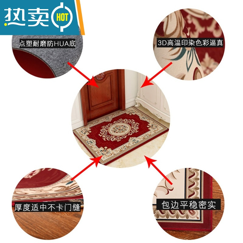 敬平地垫门垫进门简约现代家用吸水防滑入户门厅地毯大门口地垫可定做防滑垫