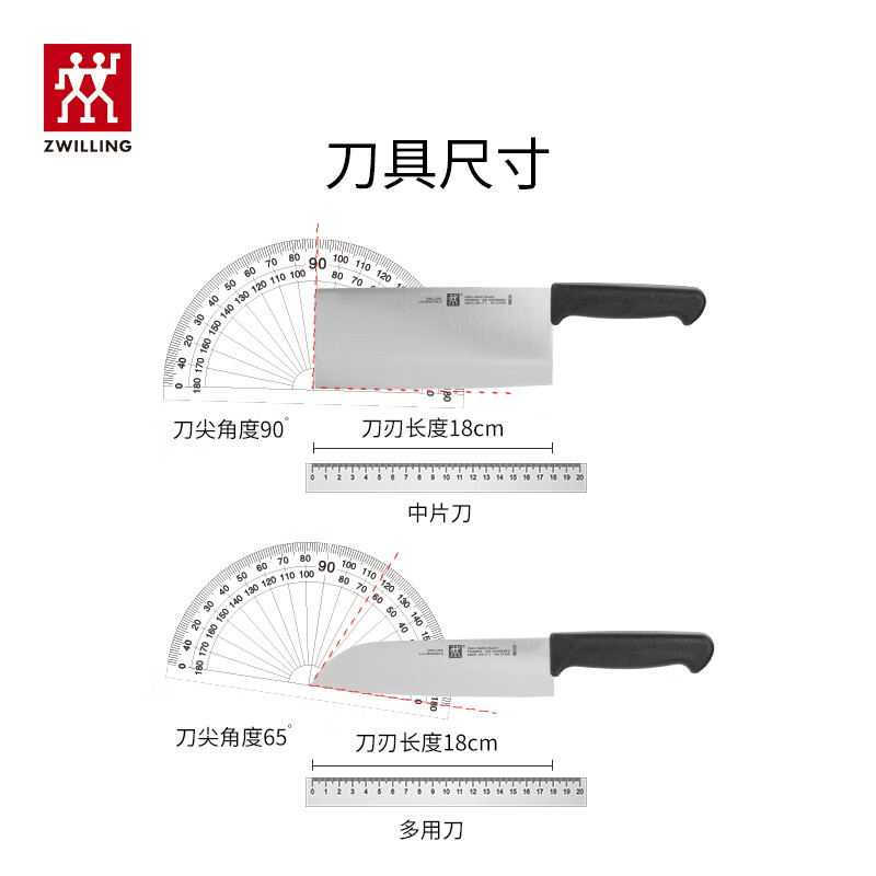 双立人(ZWILLING)家用刀具套装切菜切肉enjoy刀具两件套 1019291高清大图
