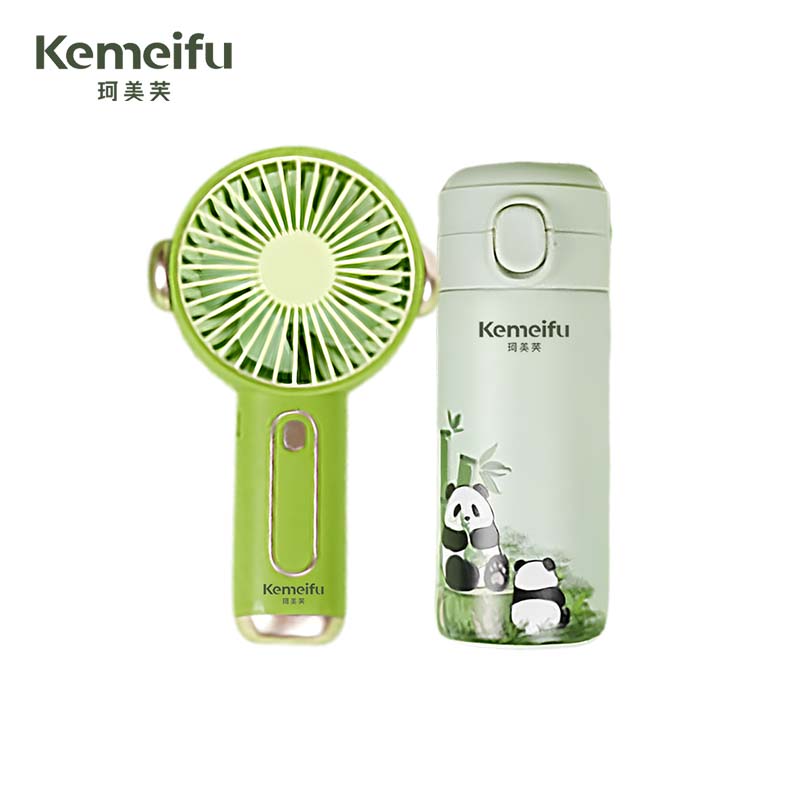 珂美芙 304不锈钢保温杯+风扇商务礼盒 绿色320ml 套高清大图