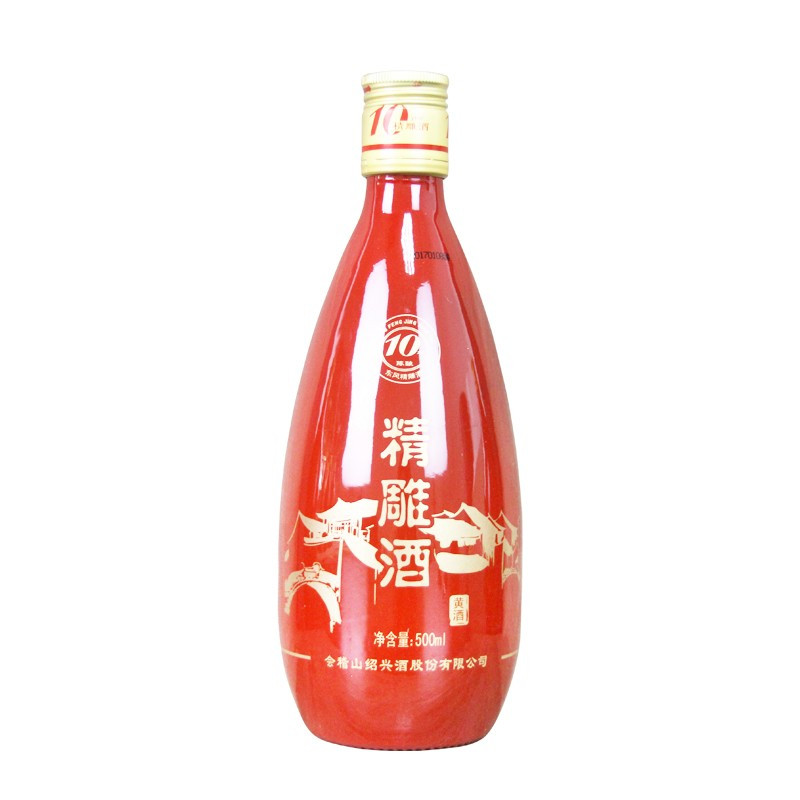 会稽山绍兴黄酒东风十年陈精雕酒大米善酿黄酒半甜型500ml6瓶