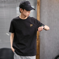 [2.5折价47元]唐狮夏款短袖T恤男士短袖T恤男后背大图案圆领短袖T恤
