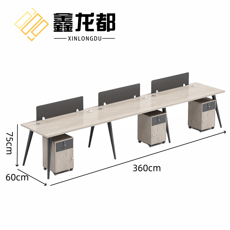 鑫龙都办公桌单人位张高清大图
