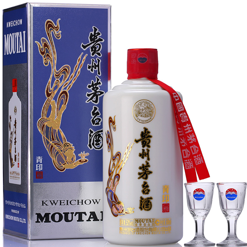 贵州茅台酒 茅台青印酒 53度500ml 酱香型白酒 单瓶装