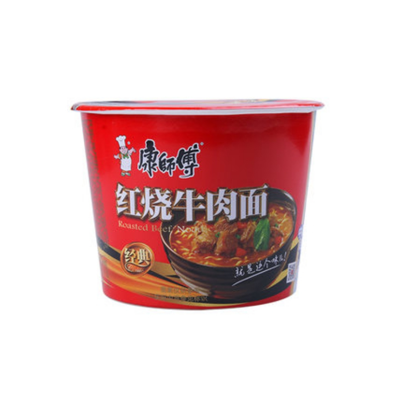康师傅红烧牛肉面经典方便面整箱(12桶/箱)