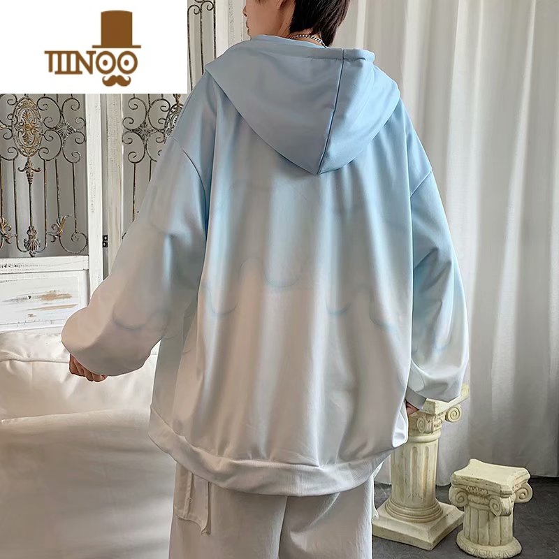 YANXU卫衣男连帽ins潮牌夹克宽松上衣服高街帅气春学生开衫外套高清大图