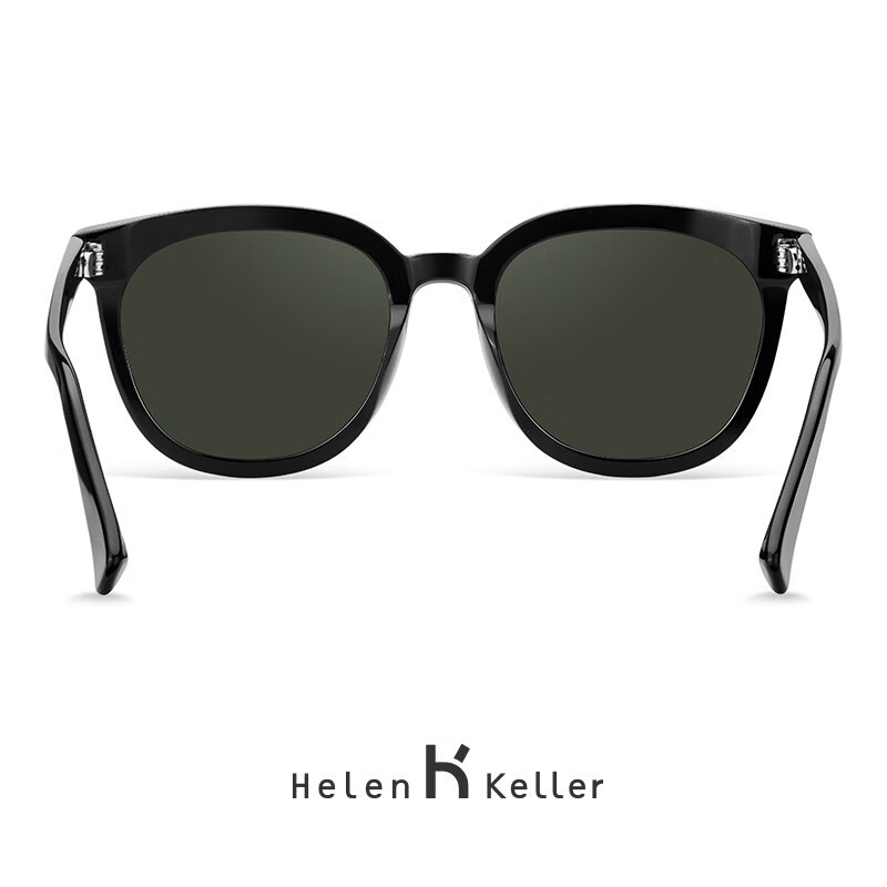 海伦凯勒(HELEN KELLER)女士个性偏光太阳镜时尚潮墨镜女开车司机镜太阳镜H8808 黑灰色-N30
