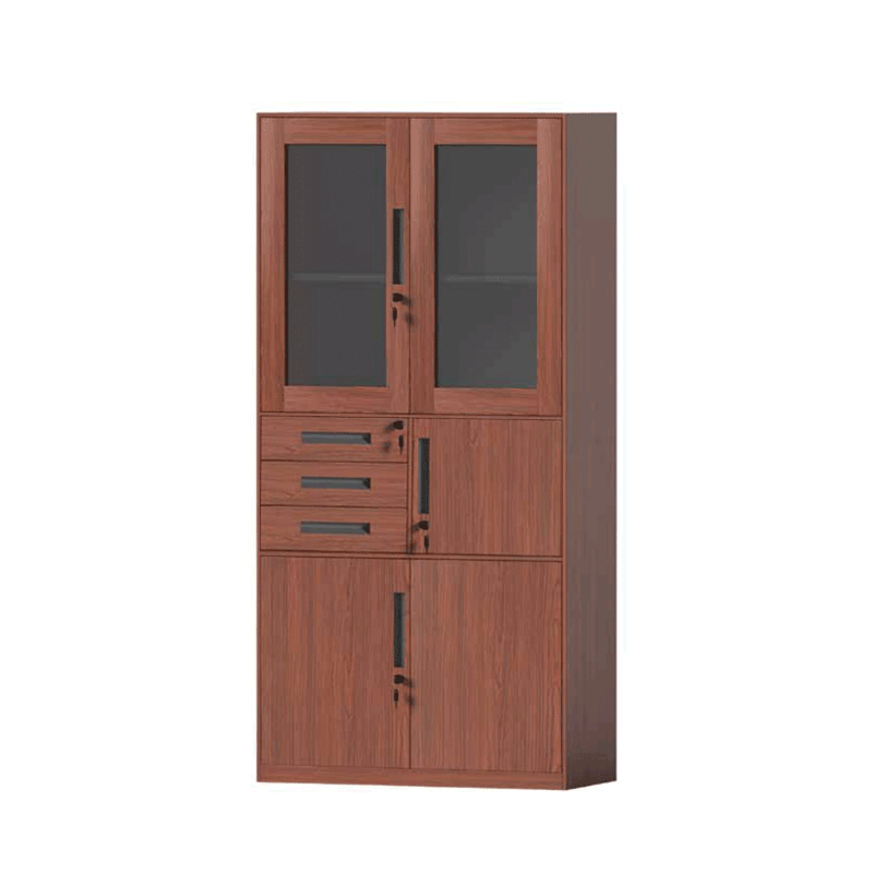 爱得帮仿木纹偏三屉铁皮柜 900*400*1850mm 组高清大图