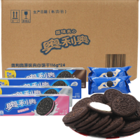 奥利奥 夹心饼干原味巧克力饼干烘焙原料116g*24盒/箱(箱)