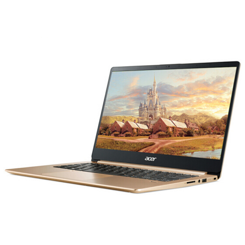 宏碁(acer)蜂鸟Swift SF114 14.1英寸超轻薄笔记本电脑(N4100 4GB 128GB固态 指纹识别 W10 高分屏 金色)