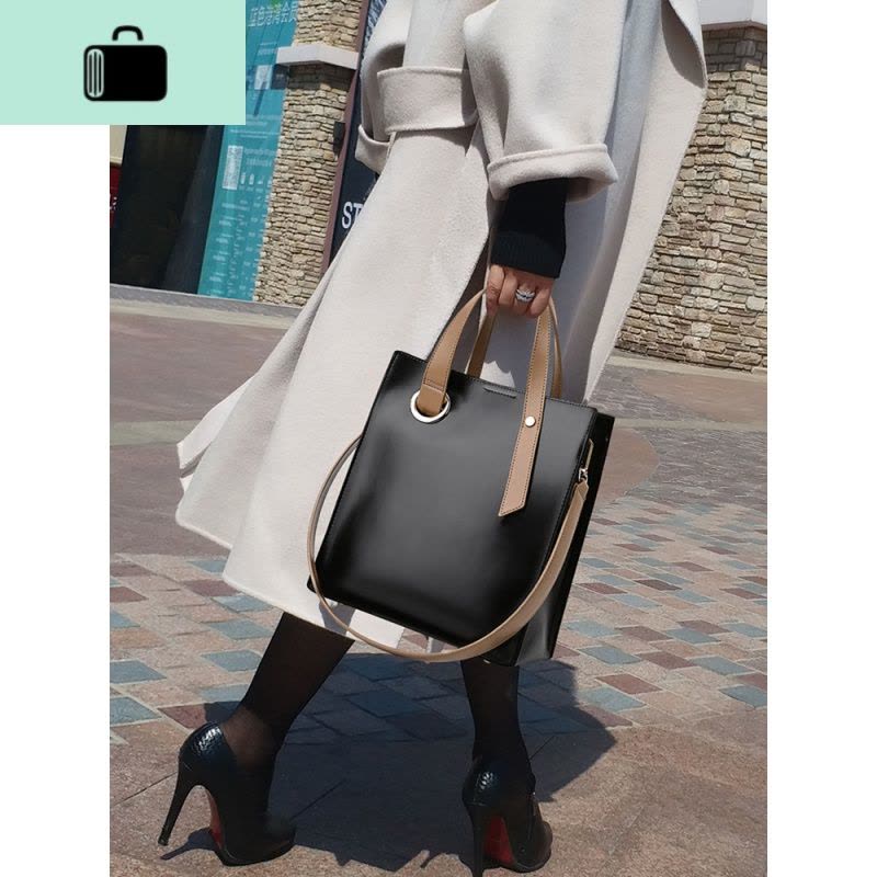 女士包包时尚大气女包春夏宽带水桶包2020新款潮大容量手提单肩包NEW LAKE女斜挎包图片