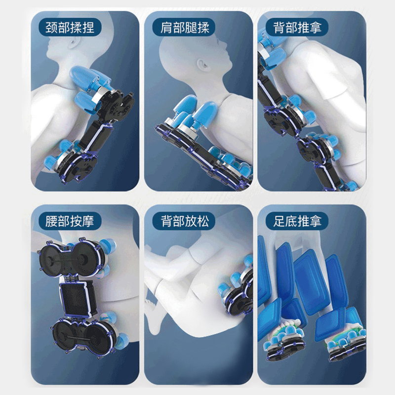艾迦(AI-HOME)智能语音多功能腰背热敷AI-68按摩椅蓝牙音箱全自动多种自动程序深度零重力液晶显示屏豪华太空舱