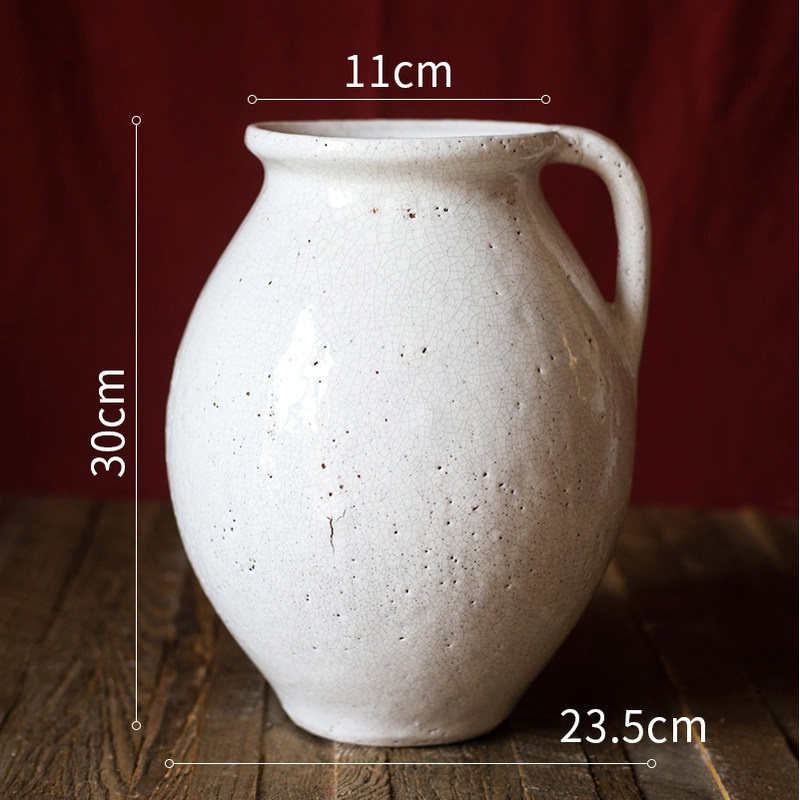 家柏饰(CORATED)法式乡村复古白瓷陶瓷花瓶烛台花器花壶手工艺术装饰器皿摆 白瓷烛台(不能水培)高清大图