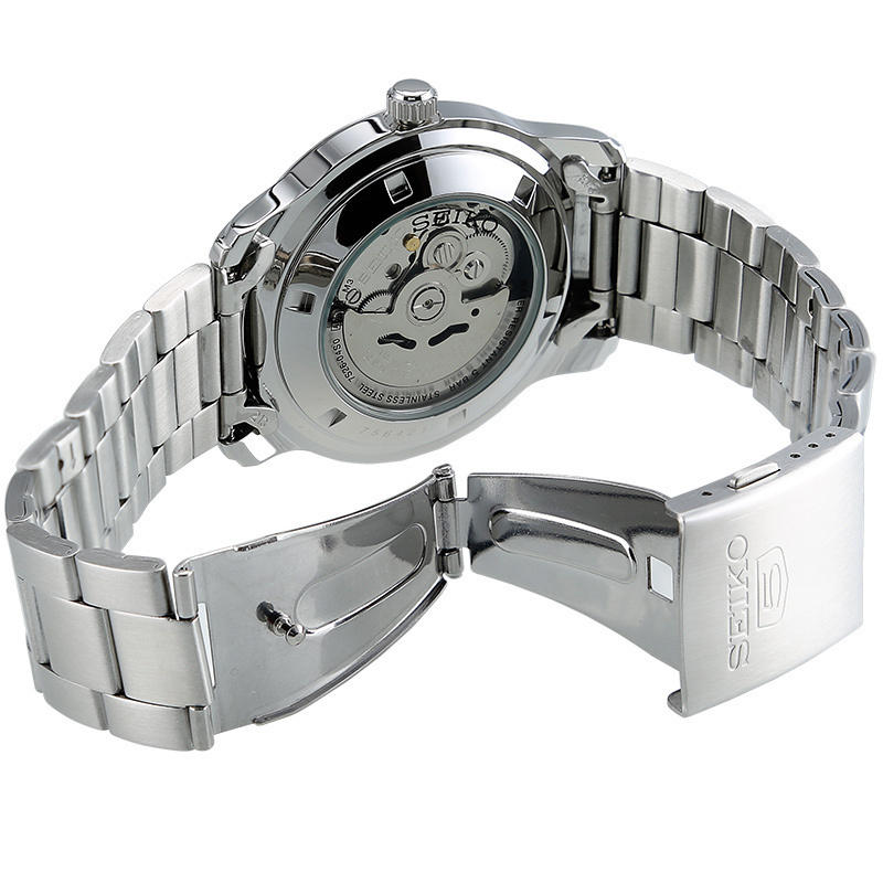 精工SEIKO5手表男士商务防水大气简洁腕表机械表男 SNKP09K1