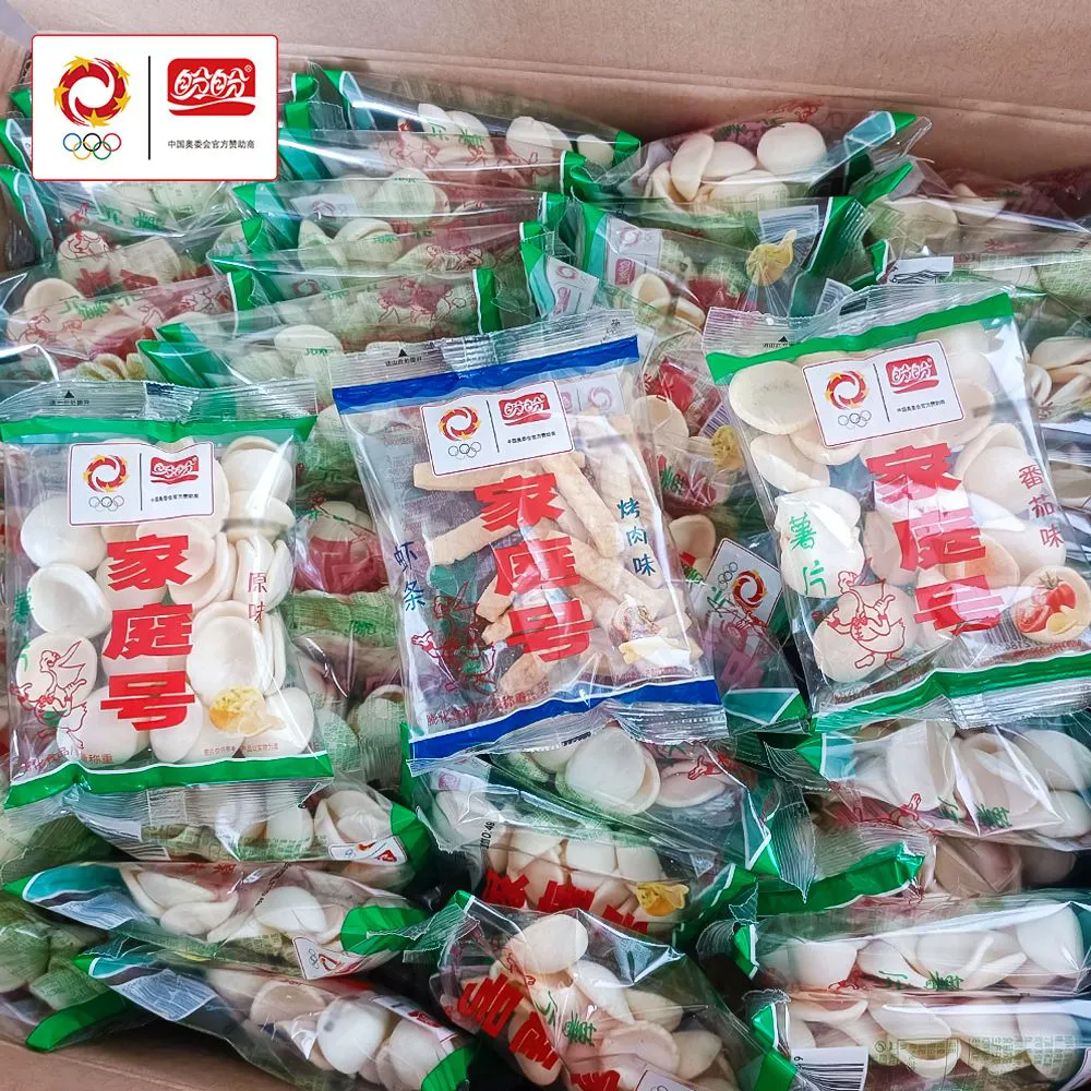 盼盼家庭号薯片/虾条约13g*8包休闲薯条膨化零食小吃下午茶高清大图