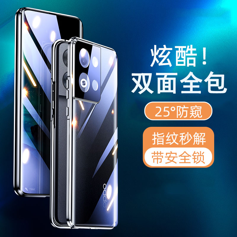 圣幻 防偷窥oppo reno8/reno8pro+手机壳全包防摔手机套双面全包保护壳高清大图