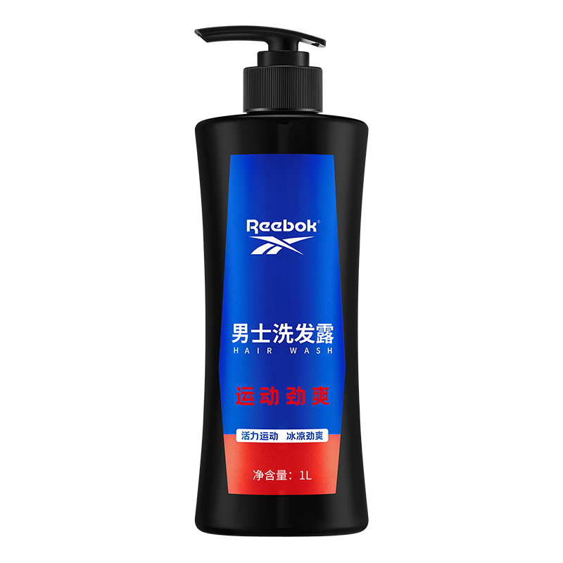REEBOK锐步男士洗发露-运动劲爽1000ml 控油止痒温和清洁去屑洗发露持久留香洗头膏男高清大图