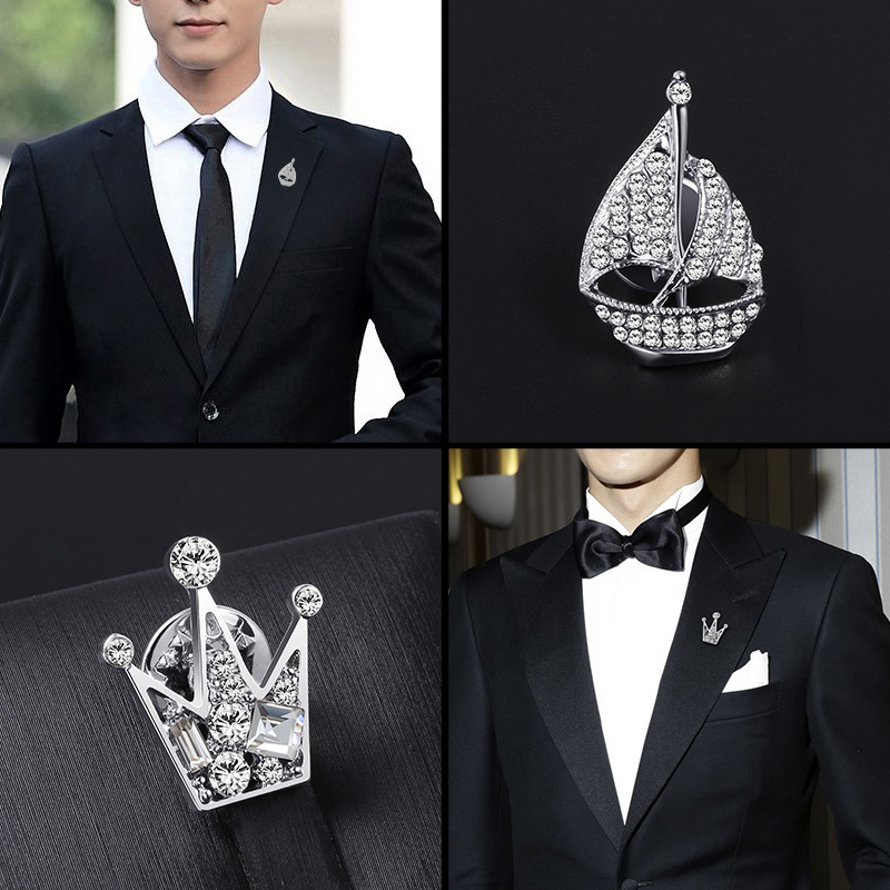 胸针男士领针西服大衣胸花西装外套胸针女配饰日韩版潮流英伦金色蛇