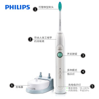 飞利浦（PHILIPS）电动牙刷 HX6730/02 成人充电式声波震动 31000次/分钟 电动牙刷智能净白牙齿雾白