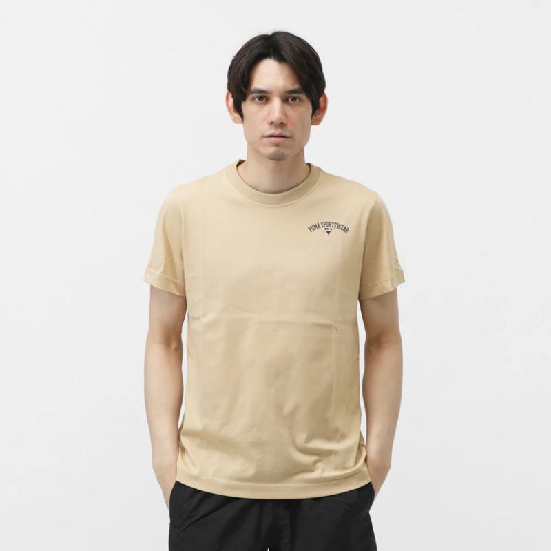 彪马(Puma)纯棉短袖简约男士圆领印花运动T恤春夏季新款