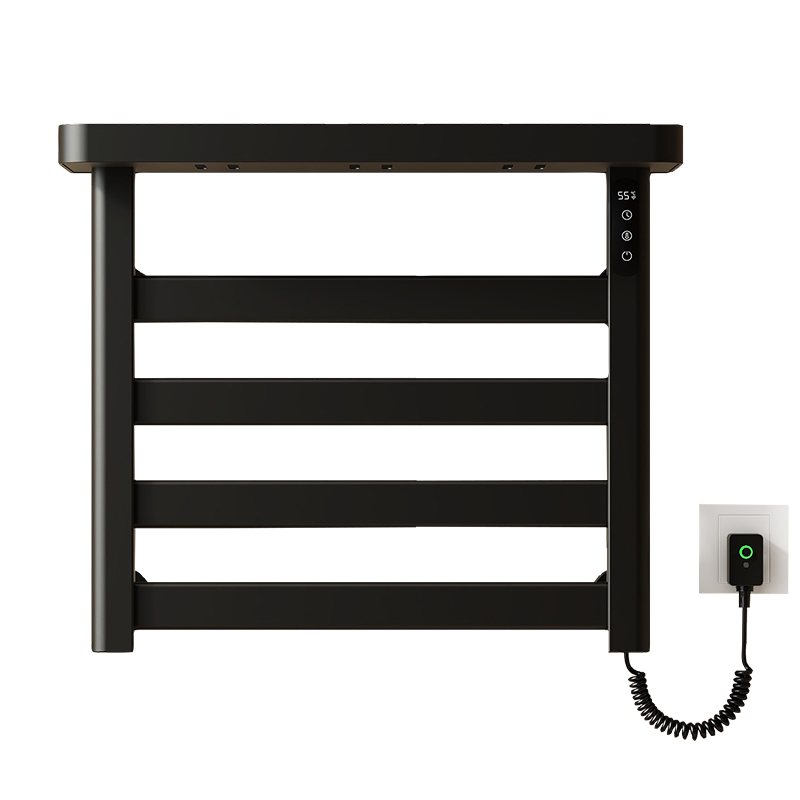 SIOYIE芯毅 智能电热毛巾架家用浴室卫生间毛巾杆电加热恒温浴巾烘干置物架G50 黑色右线