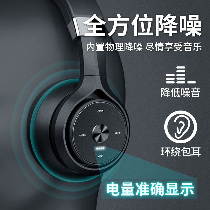 p28s 无线耳机头戴式蓝牙重低音四核双动圈隔音降噪音乐高音质无损耳麦全包耳手机电脑适用华为苹果小米